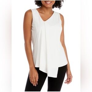 Donna Karan Asymmetric Neck Sleeveless Blouse size:Medium